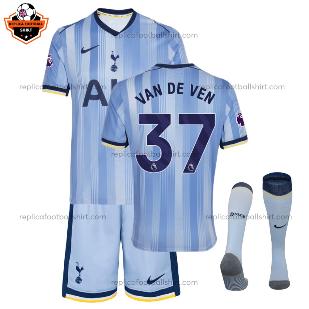 Tottenham VAN DE VEN 37 Away Kids Replica Kit