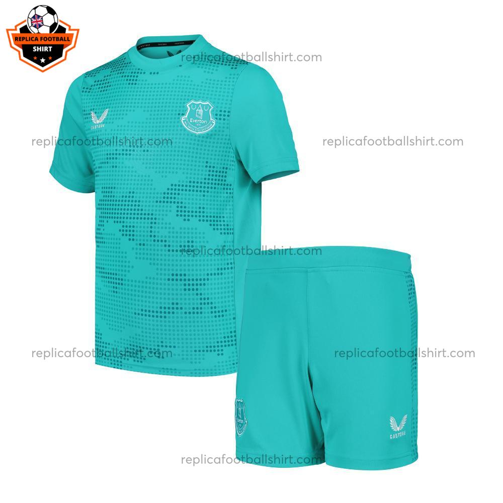 Everton Blue Goalkeeper Kid Replica Football Kit 2024-25 - Front View