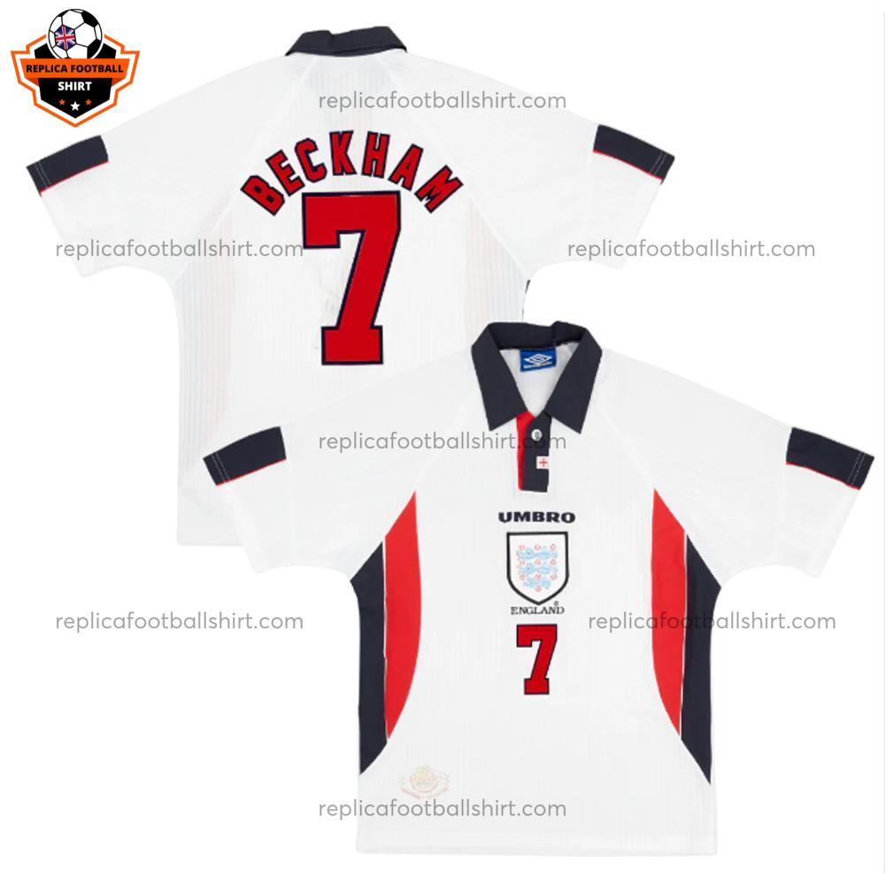 Retro England BECKHAM 7 Home Replica Football Shirt 1998