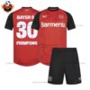 Bayern Leverkusen Home Kid Replica Football Kit 2024-25 FRIMPONG 30 Printed