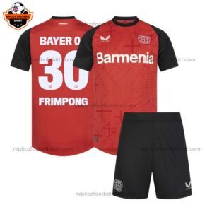 Bayern Leverkusen Home Kid Replica Football Kit 2024-25 FRIMPONG 30 Printed