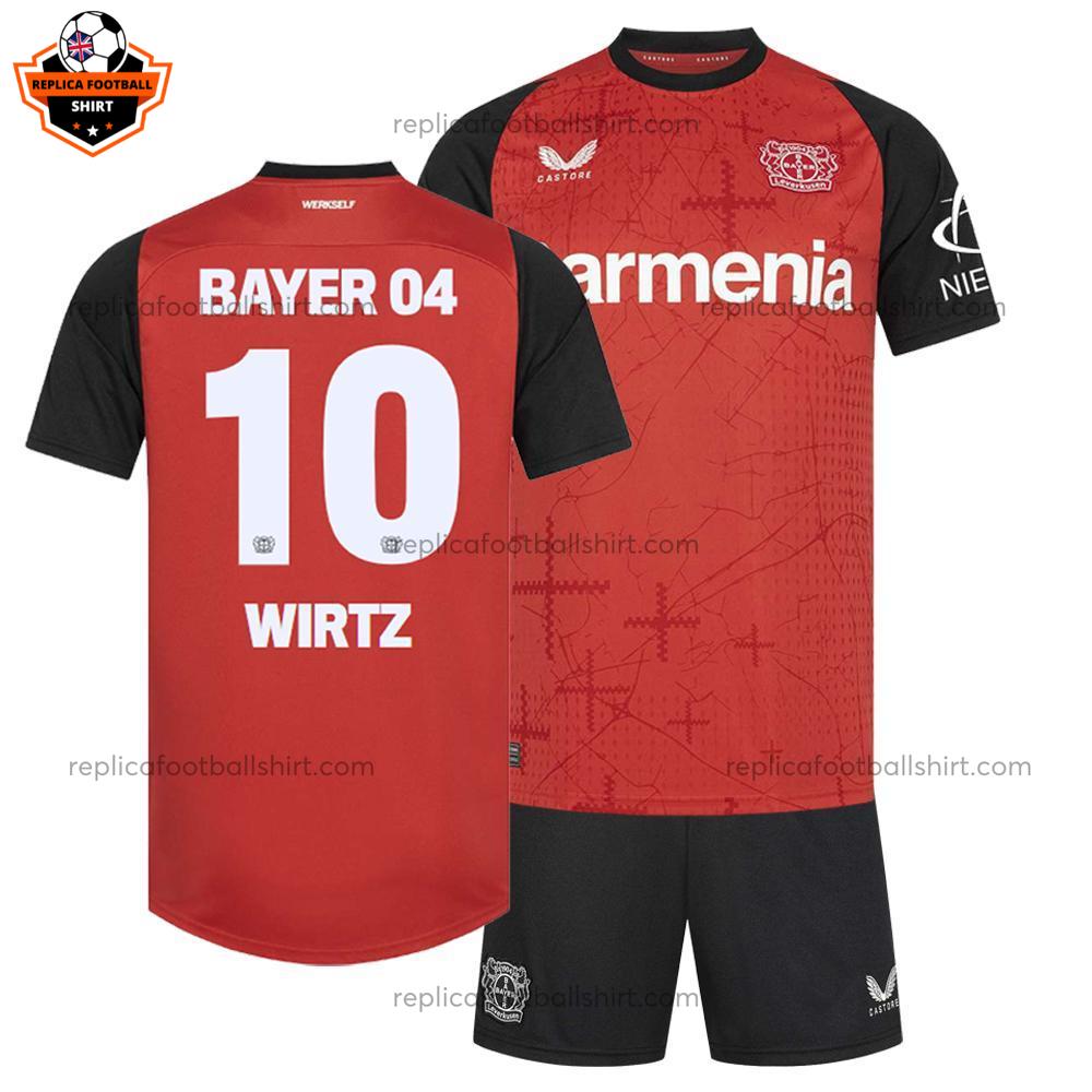 Bayern Leverkusen Home Kid Replica Football Kit 2024-25 WIRTZ 10 Printed