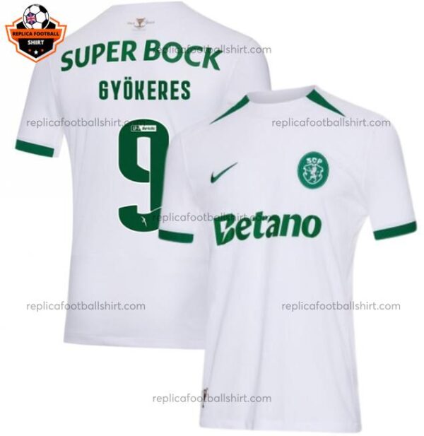 Sporting CP Away Adult Replica Football Shirt 2024-25 GYÖKERES 9 Printed