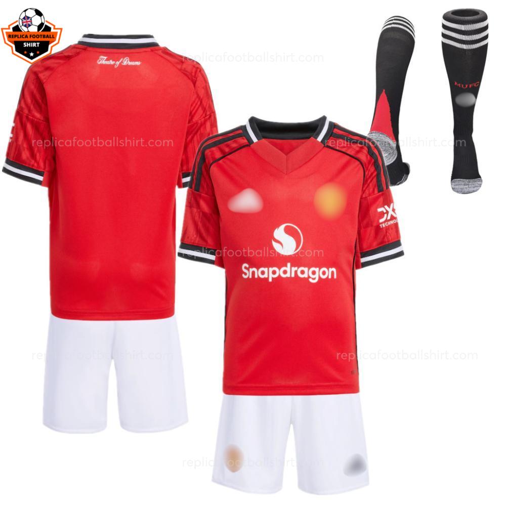 Manchester United Home For Men and Kid Replica Football Kit 2025-26