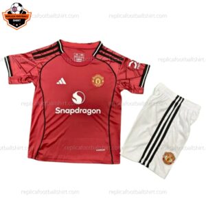 Manchester United Home Kid Replica Kit 25/26 - Front View