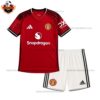 Manchester United Home Kid Replica Football Kit 2025/26 Front View