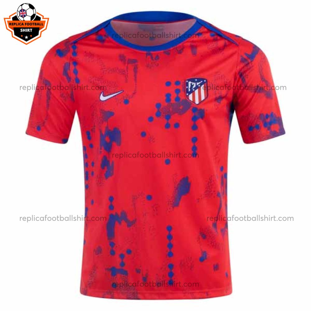 Atletico Madrid Pre Match Traning Top Men Replica Football Shirt 2024/25 - Front View