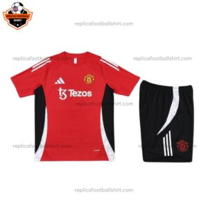 Manchester United Red Training Kid Replica Football Kit 24/25 - Front view