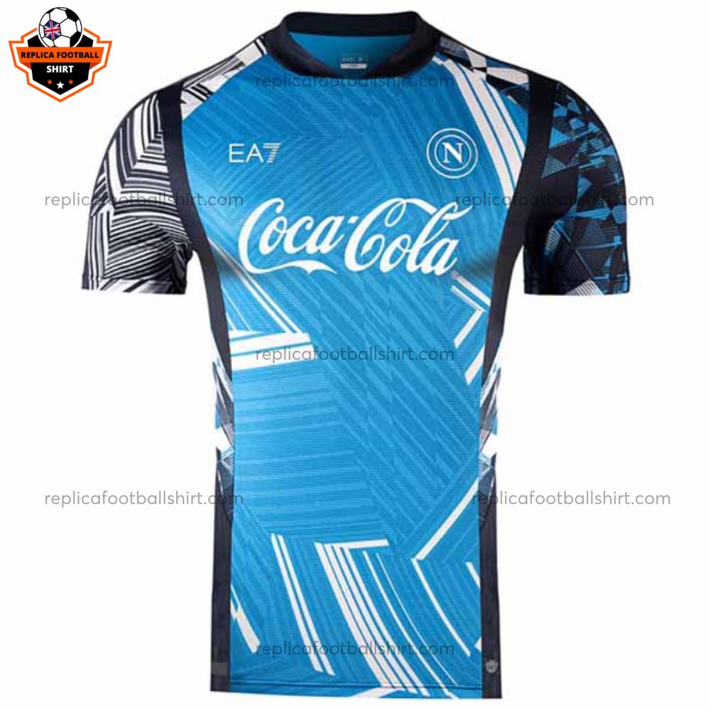 SSC Napoli Blue Pre Match Adult Replica Football Shirt 2024/25 - Front View