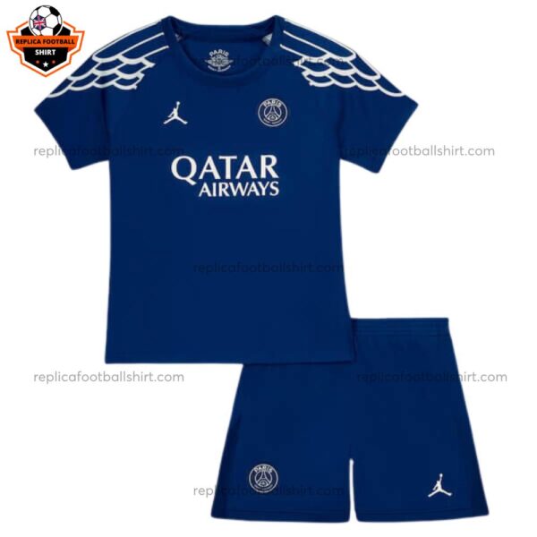 Paris Saint Germain Fourth Jordan Kid Replica Football Kit 2024/25 - Front View