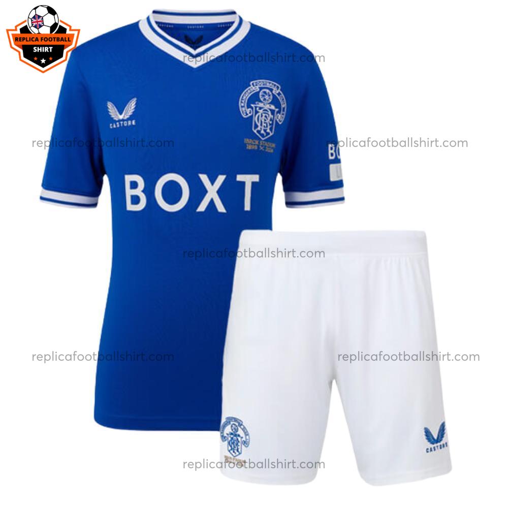 Rangers Ibrox 125 Heritage Kid Replica Football Kit 2024/25 - Front View