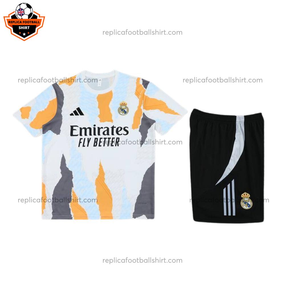 Real Madrid Pre Match Kid Replica Football Kit 2024/25 - Front View