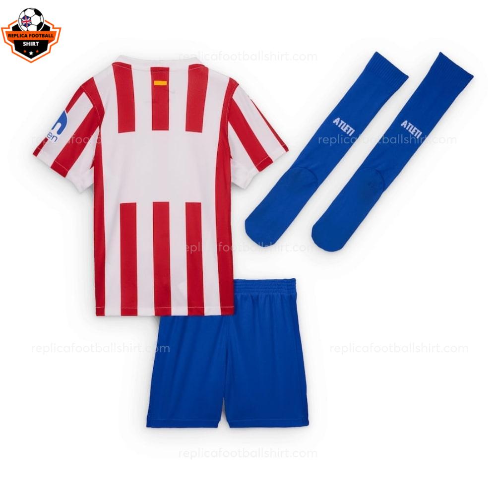 Atletico Madrid Home Kid Replica Football Kit 2025-26 backview