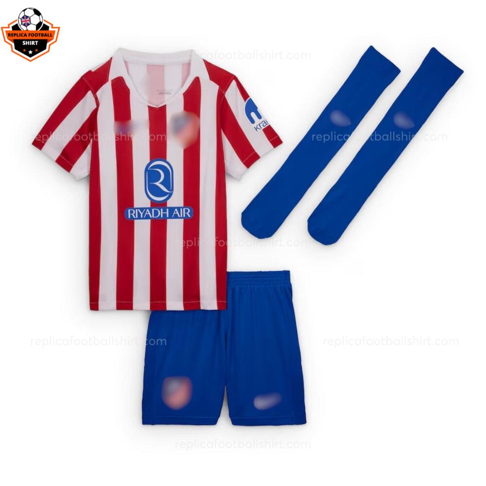 Atletico Madrid Home Kid Replica Football Kit 2025-26
