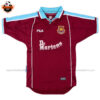Retro West Ham Home Replica Shirt 1999/01 - Front View