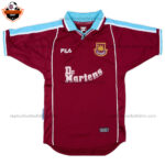 Retro West Ham United Home Replica Football Shirt 1999/01