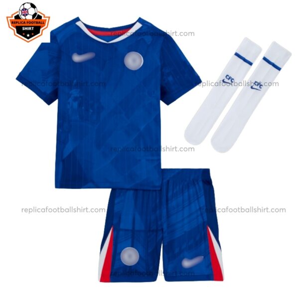 Chelsea Home Kid Replica Football Kit 2025/26 Front View