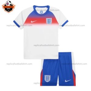 England Home Kid Replica Football Kit 2025/26 Front View