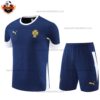 Portugal Navy Blue Pre Match Kid Replica Football Kit 2025/26 Front View