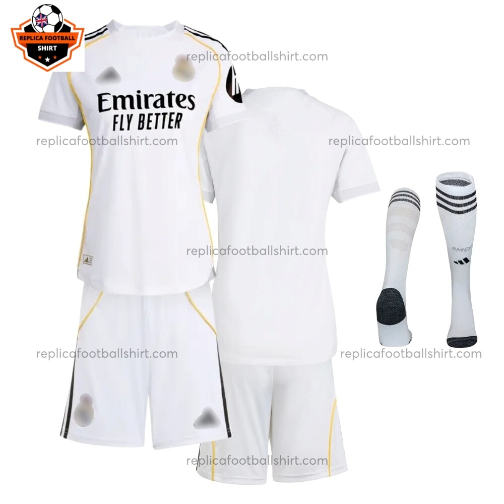 Real Madrid Home Kid Replica Football Kit 2025/26 Full View
