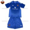Manchester United Blue Goalkeeper Kid Replica Football Kits 2025-26