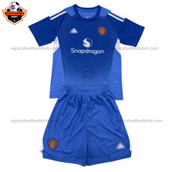 Manchester United Blue Goalkeeper Kid Replica Football Kits 2025-26