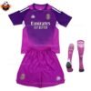 RFS Real Madrid Purple Goalkeeper Kids Replica Football Kit 2025_26 - with socks