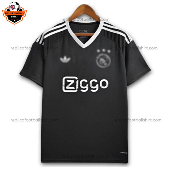 Ajax Black Pre Match Men Replica Football Shirt 24/25 - Front View