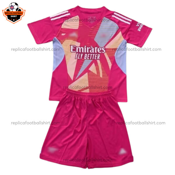 Arsenal Pink Goalkeeper Kid Replica Football Kit 2024/25 - Front View