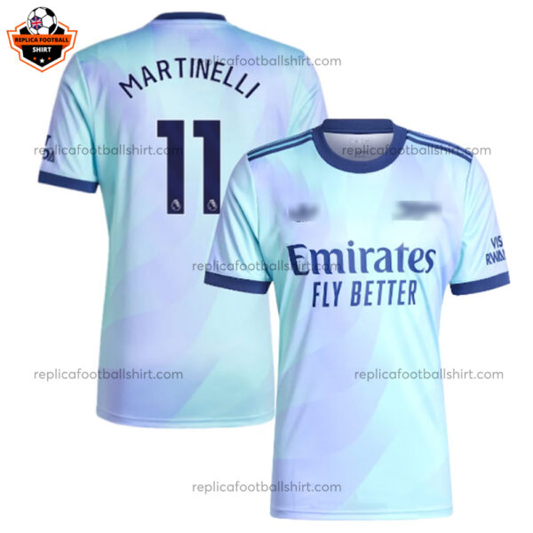 Arsenal Third Men Replica Football Shirt 2024 MARTINELLI 11 - Over View