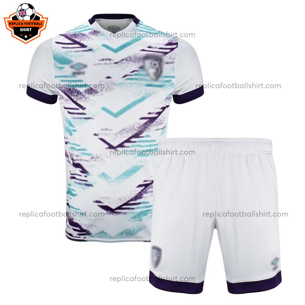 Bournemouth Away Kid Replica Football Kit 2024/25 - Front View