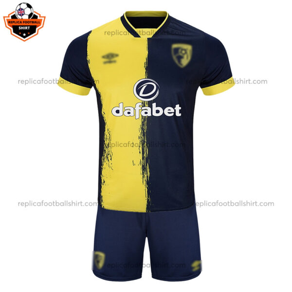 Bournemouth Third Kid Replica Football Kit 2023/24 - Front View