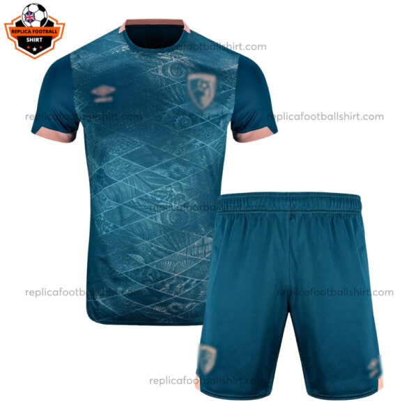 Bournemouth Third Kid Replica Football Kit 2024/25 - Front View