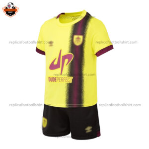 Burnley Away Kid Replica Kit 2023/24 - Front View No Socks