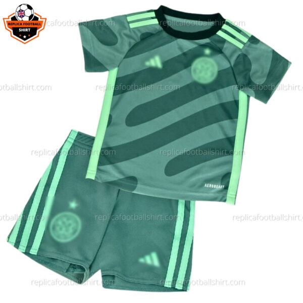 Celtic Third Kid Replica Football Kit 2023/24 - Front View No Socks