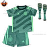 Celtic Third Kid Replica Football Kit 2023/24 - Front View With Socks