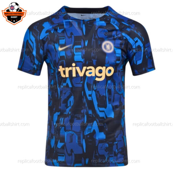 Chelsea Blue Pre Match Training Men Replica Football Shirt 2023/24 - Front View