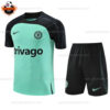 Chelsea Green Training Uniform Kid Replica Football Kit 2023/24 - Front View