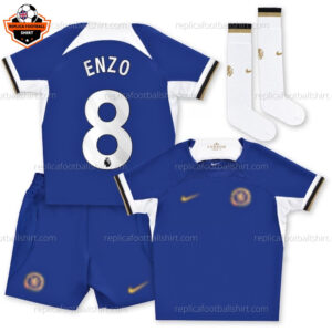 Chelsea Home Kid Replica Football Kit 2023/24 ENZO 8 - Over view