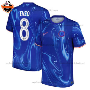 Chelsea Home Men Replica Football Shirt 24/25 ENZO 8 - Over View