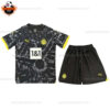 Dortmund Away Kid Replica Football Kit 2023/24 - Front View