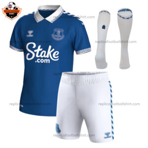 Everton Home Adult Replica Kit 23/24 - Front View With Socks