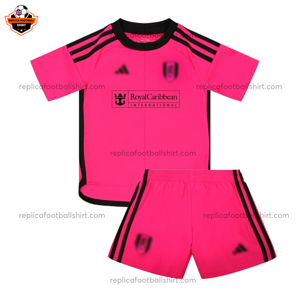 Fulham Away Kids Replica Kit 2023/24 - Front View No Socks