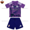 Fulham United Third Kids Replica Football Kit 2024/25 - Front View No Socks