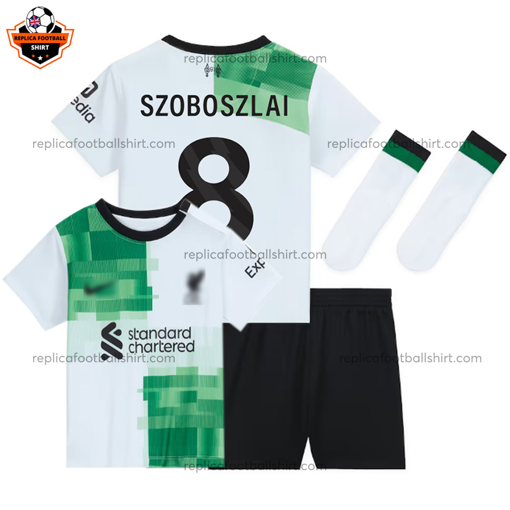 Liverpool Away Kid Replica Football Kit 23/24 SZOBOSZLAI 8 - Over View