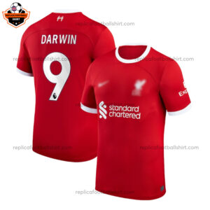 Liverpool Home Men Football Shirt 2023/24 DARWIN 9 Printed - Over View