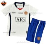 Retro Manchester United Away Kid Replica Football Kit 2008/09