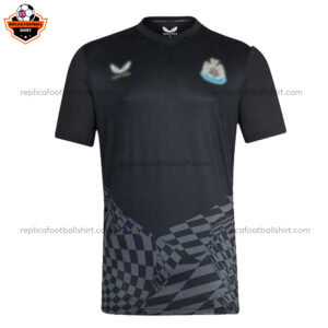 Newcastle Black Pre-Match Men Replica Football Shirt 2023/24 - Front View
