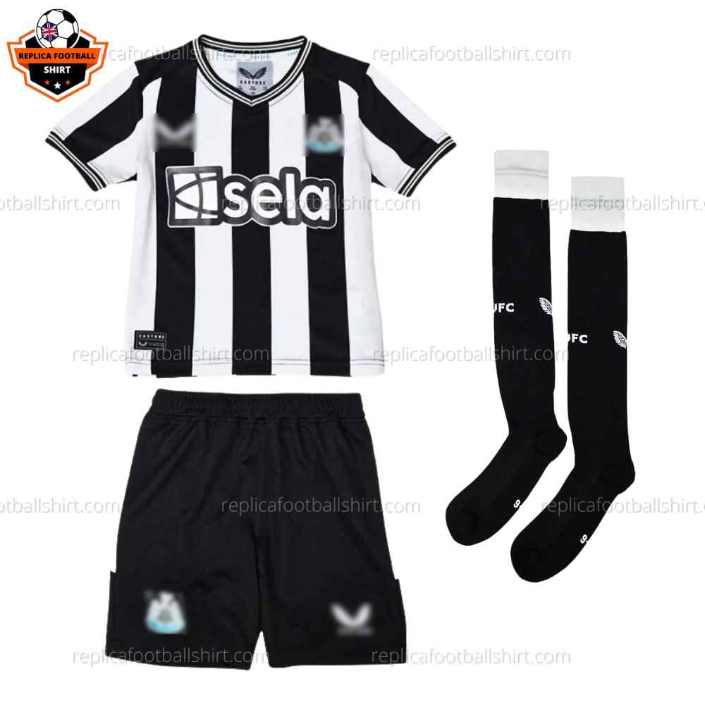 Newcastle Home Kid Replica Football Kit 2023/24 - Front View