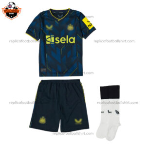 Newcastle Third Kid Replica Football Kit 2023/24 - Front View